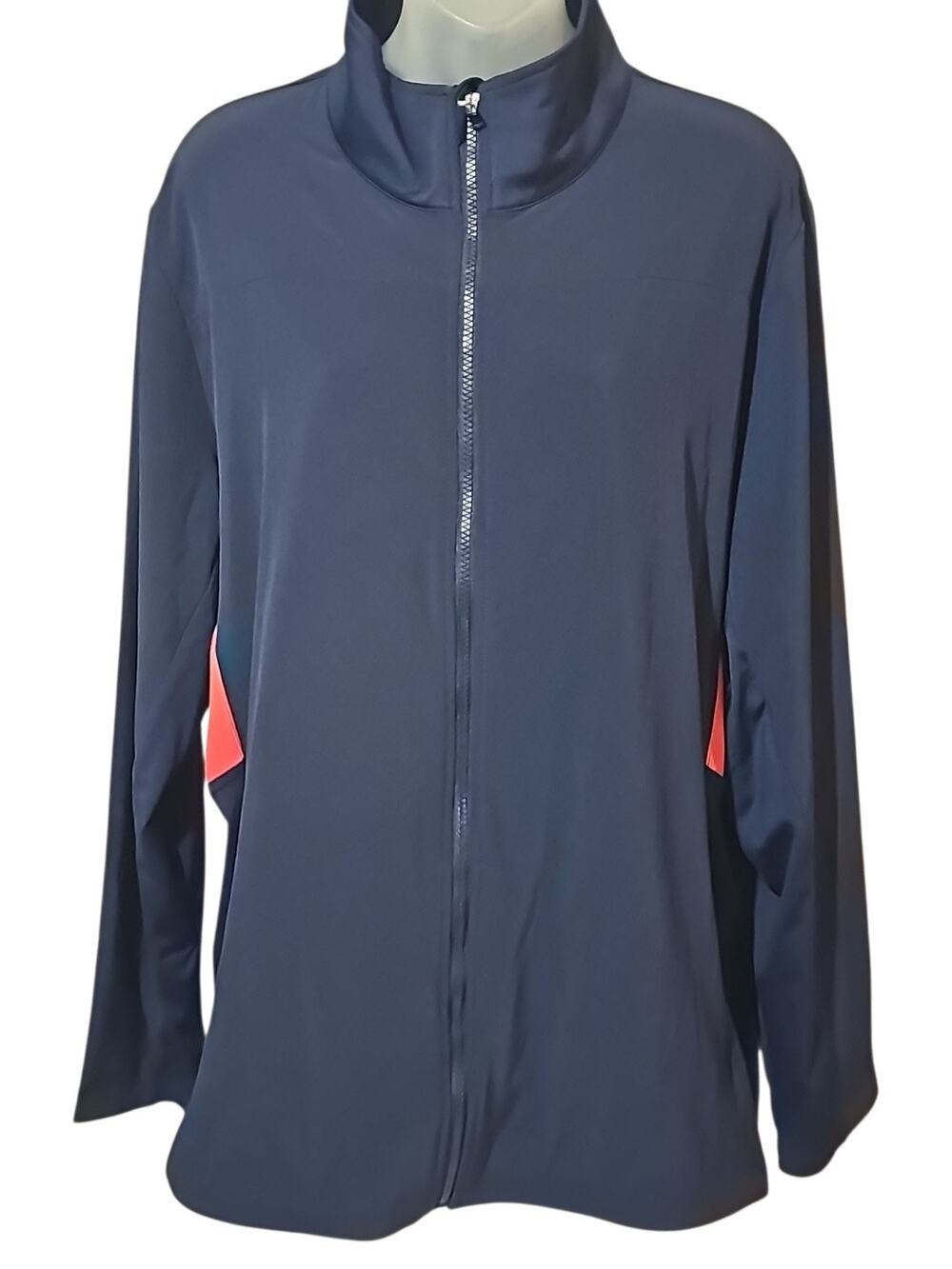 Callaway WeatherSeries Full Zip Jacket Men’s XXL Blue Stretch Golf Layer